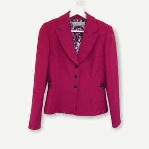 Tahari Arthur S. Levine Pink Modern Blazer Sz S